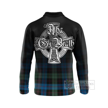 Guthrie Tartan Long Sleeve Polo Shirt Featuring Alba Gu Brath Family Crest Celtic Inspired - Tartan Vibes Clothing