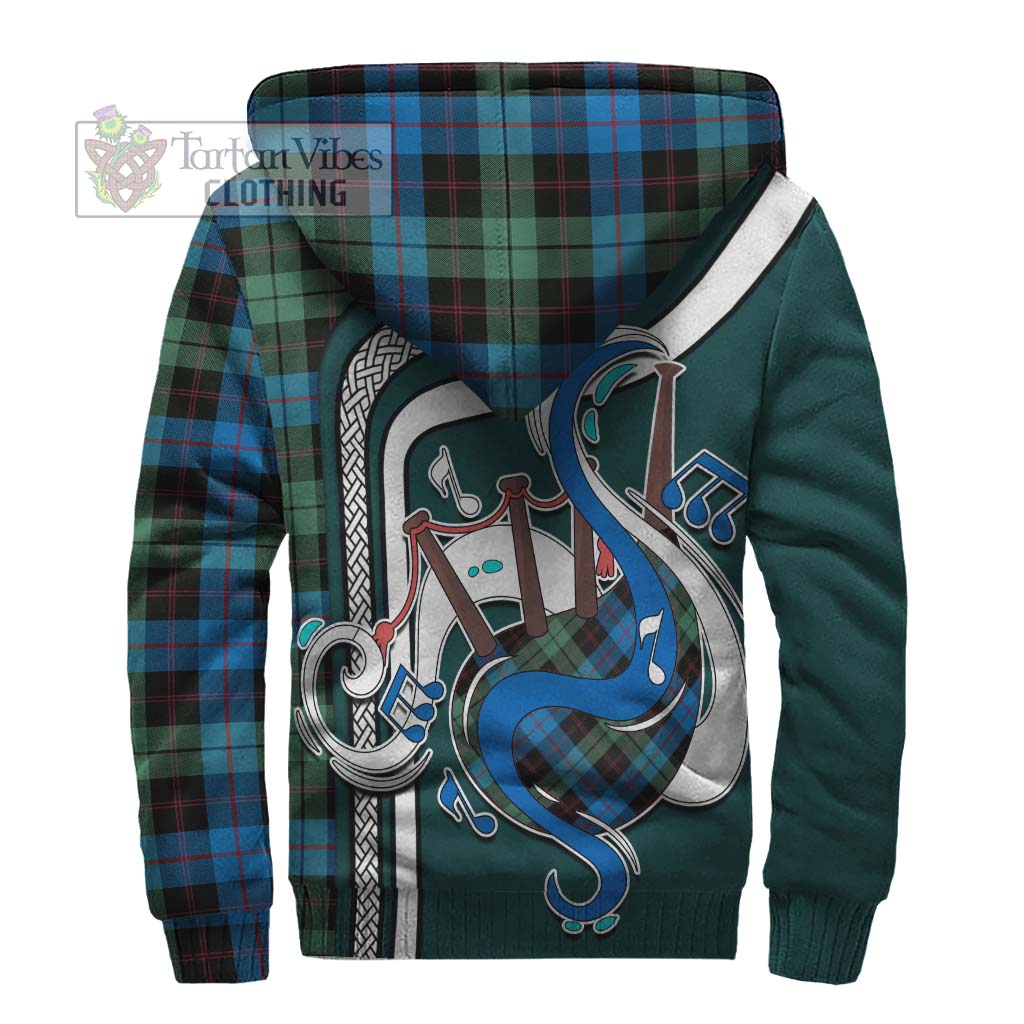 Tartan Vibes Clothing Guthrie Tartan Sherpa Hoodie with Epic Bagpipe Style