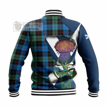 Guthrie Tartan Family Crest Baseball Jacket Scottish Thistle Celtic Inspired - Tartan Vibes Clothing