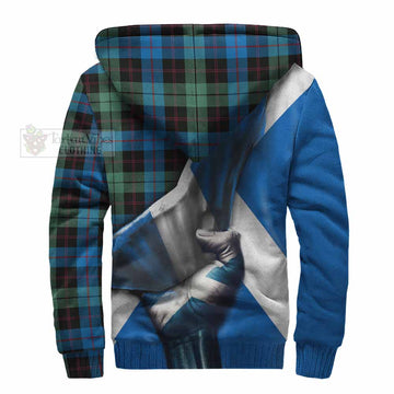 Guthrie Tartan Sherpa Hoodie with Family Crest Scotland Patriotic Style