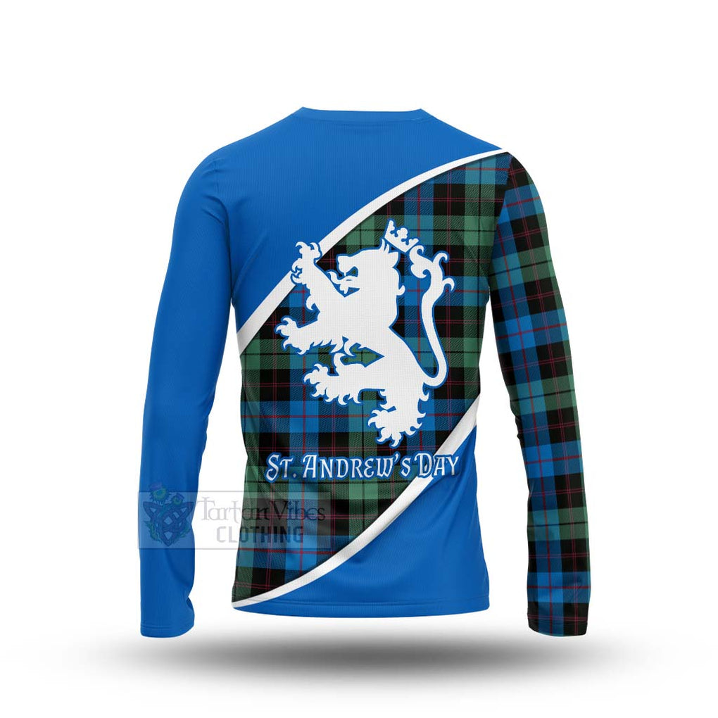 Tartan Vibes Clothing Guthrie Family Crest Tartan Long Sleeve T-Shirt Celebrate Saint Andrew's Day in Style