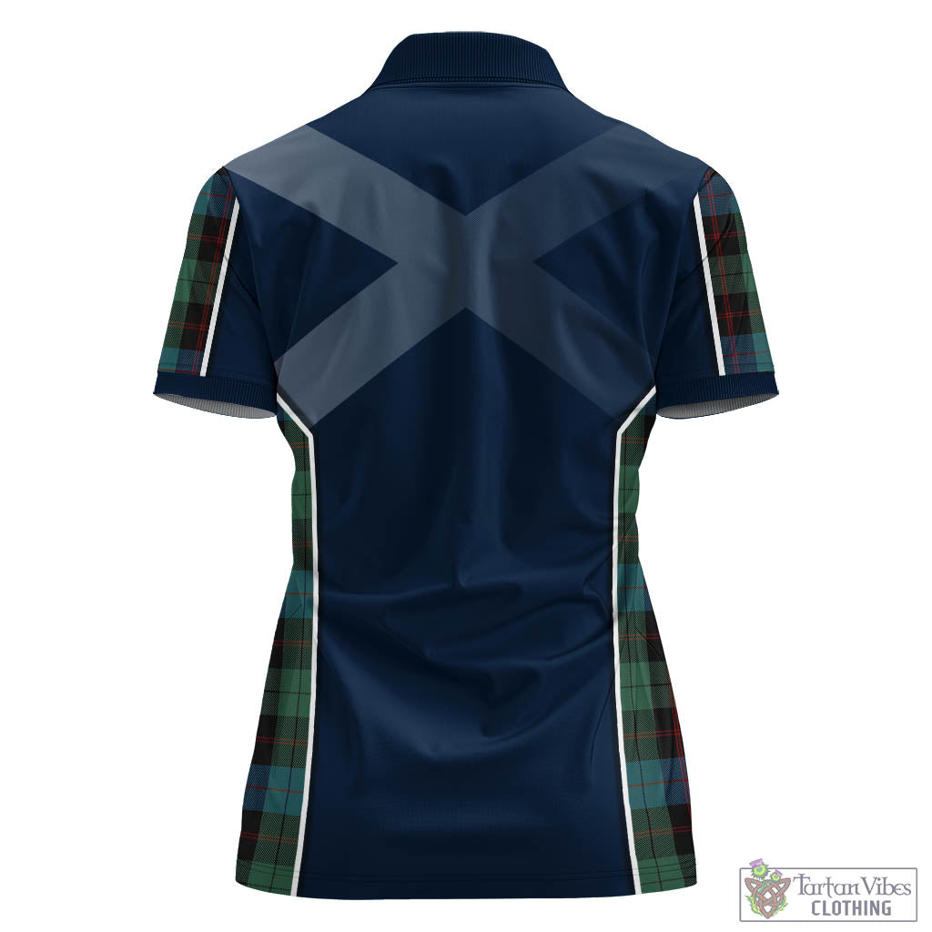 Tartan Vibes Clothing Guthrie Tartan Women's Polo Shirt with Family Crest and Scottish Thistle Vibes Sport Style