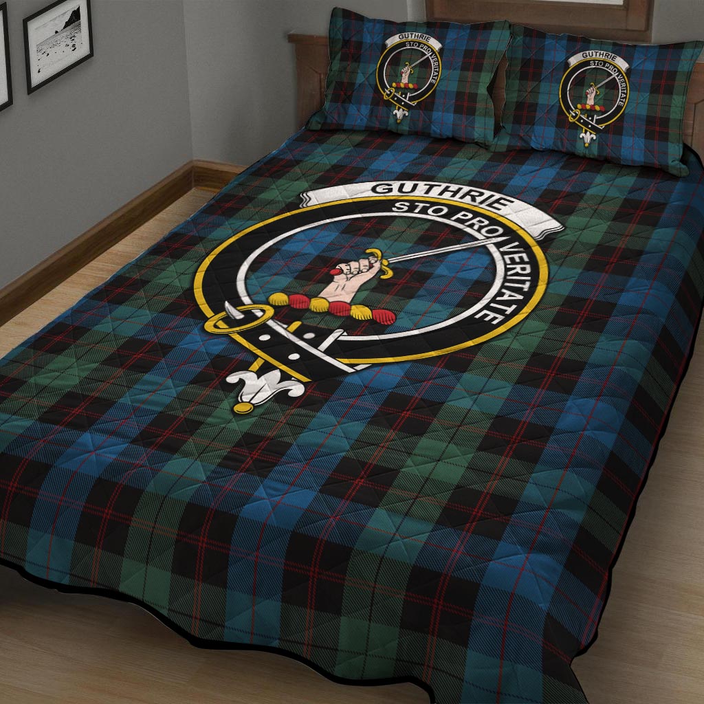 Guthrie Tartan Quilt Bed Set with Family Crest - Tartanvibesclothing