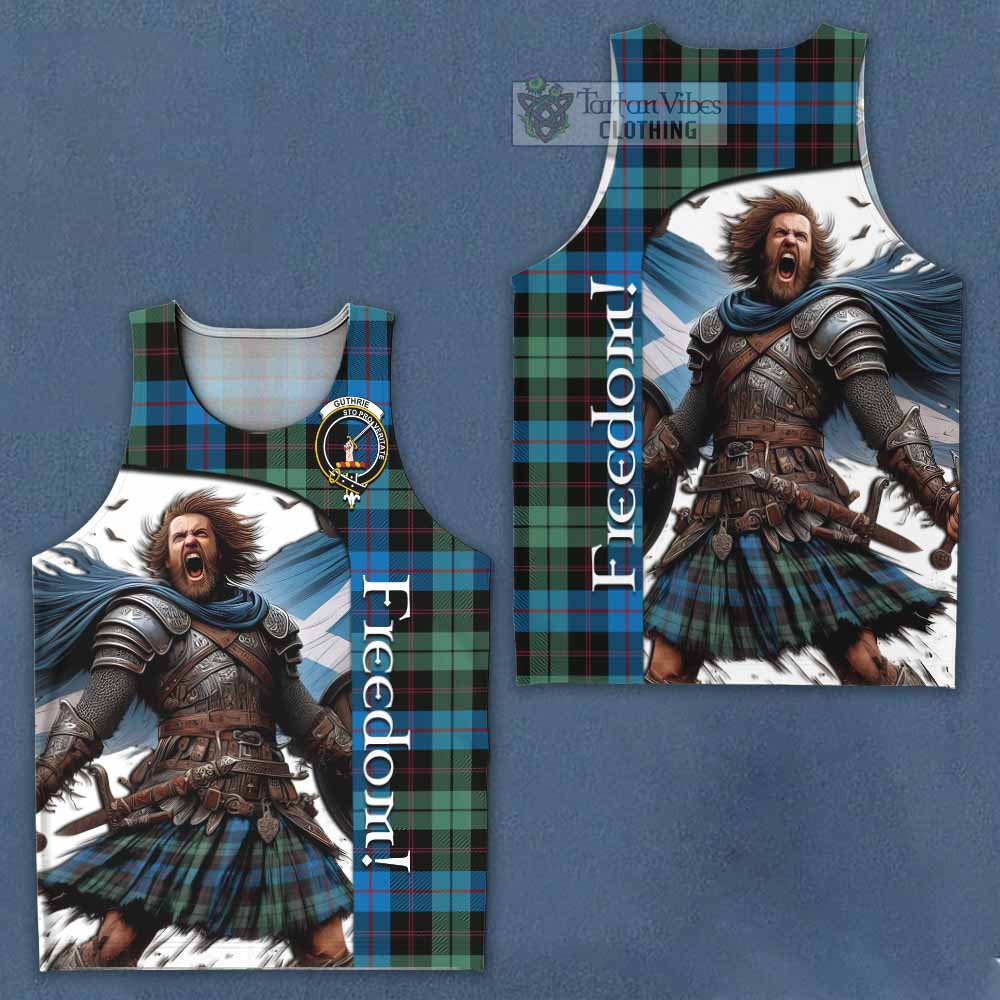 Tartan Vibes Clothing Guthrie Crest Tartan Men's Tank Top Inspired by the Freedom of Scottish Warrior