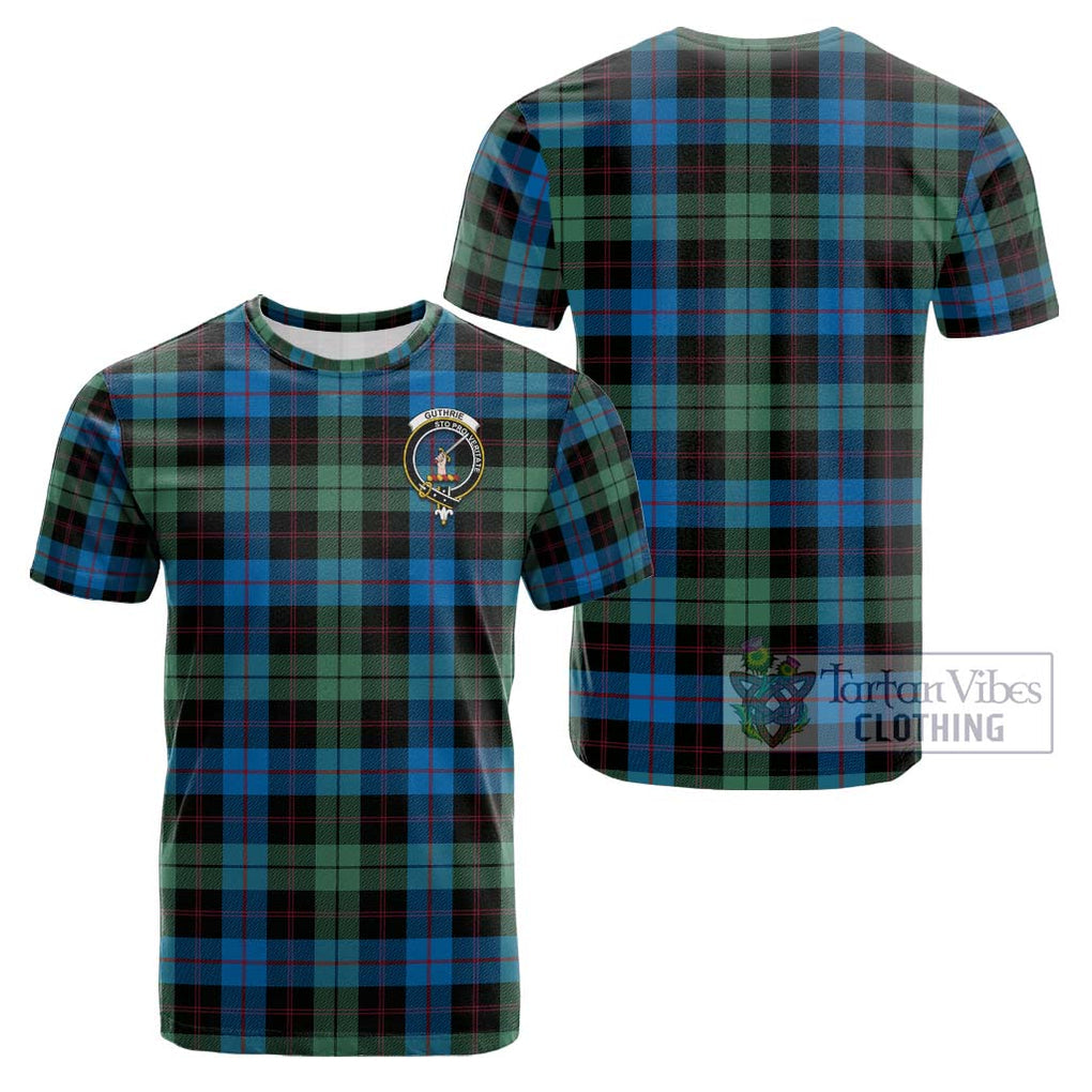 Guthrie Tartan Cotton T-Shirt with Family Crest Kid's Shirt - Tartanvibesclothing Shop