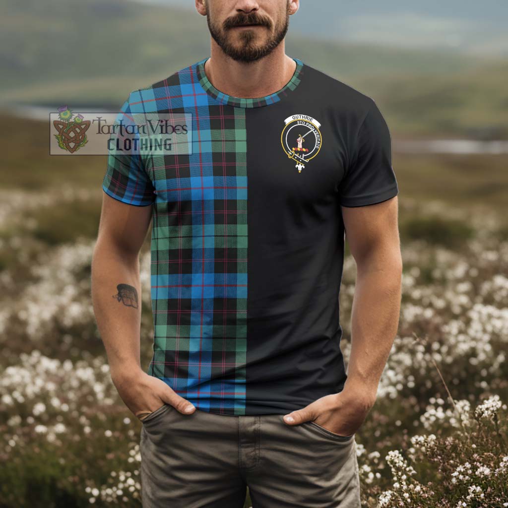 Tartan Vibes Clothing Guthrie Tartan T-Shirt with Family Crest and Half Of Me Style