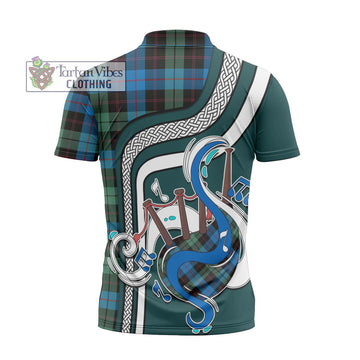 Guthrie Tartan Zipper Polo Shirt with Epic Bagpipe Style