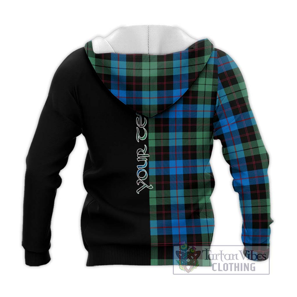 Guthrie Tartan Knitted Hoodie with Family Crest and Half Of Me Style - Tartanvibesclothing Shop