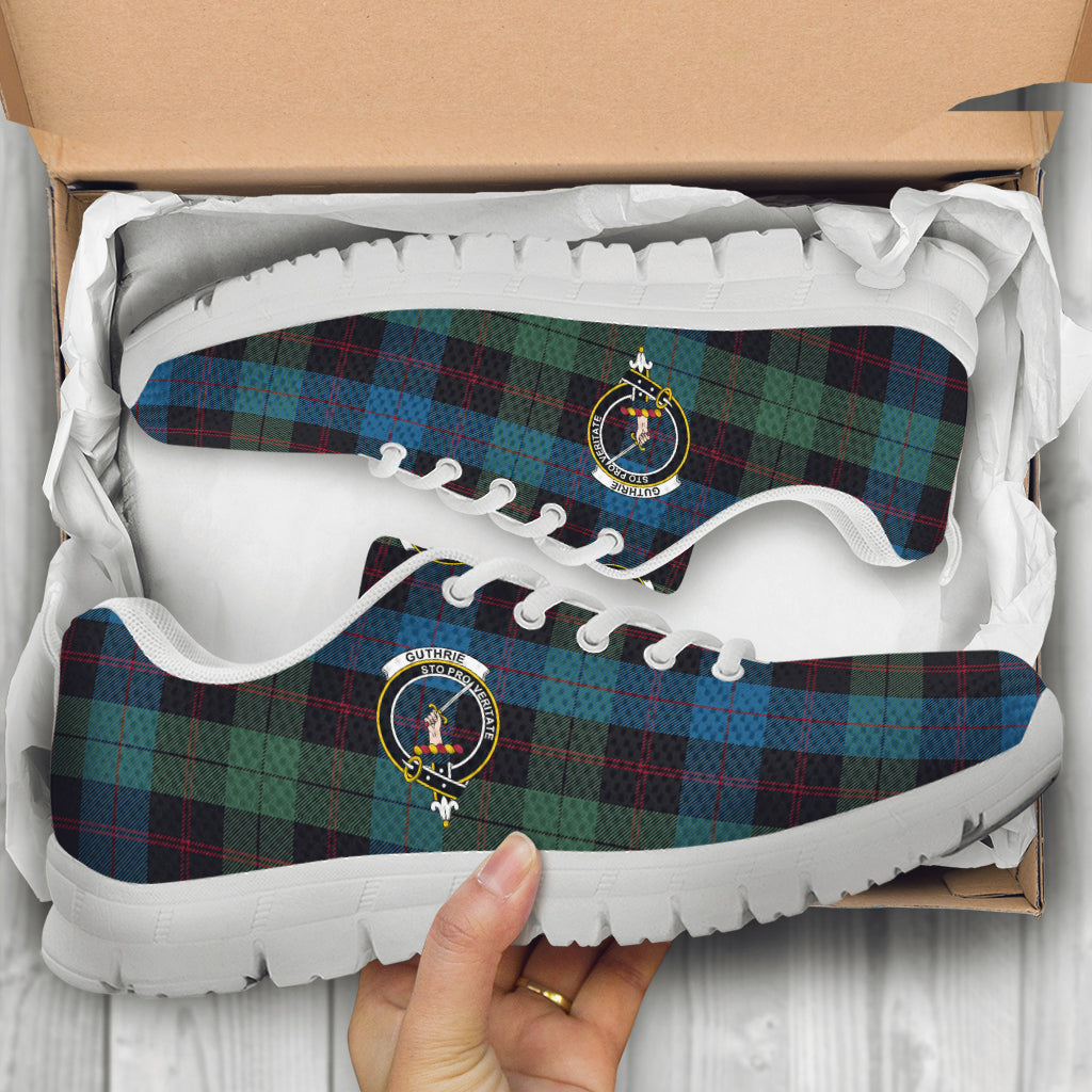 Guthrie Tartan Sneakers with Family Crest - Tartan Vibes Clothing