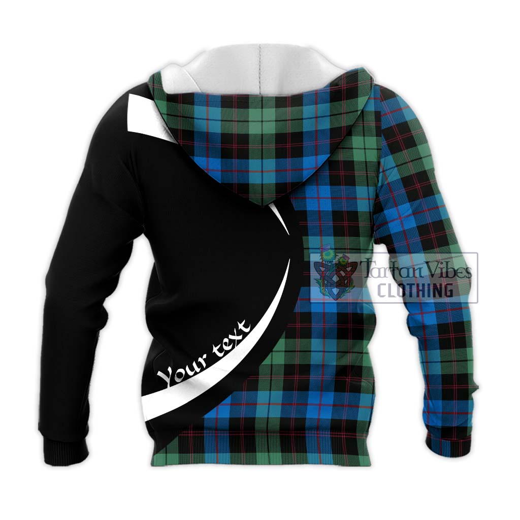 Guthrie Tartan Knitted Hoodie with Family Crest Circle Style - Tartan Vibes Clothing