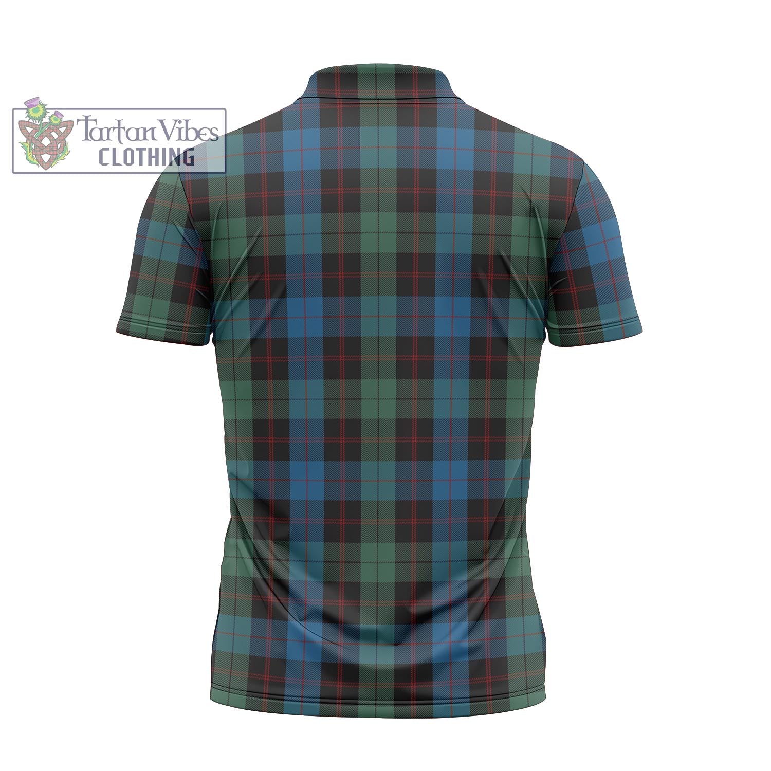 Tartan Vibes Clothing Guthrie Tartan Zipper Polo Shirt with Family Crest