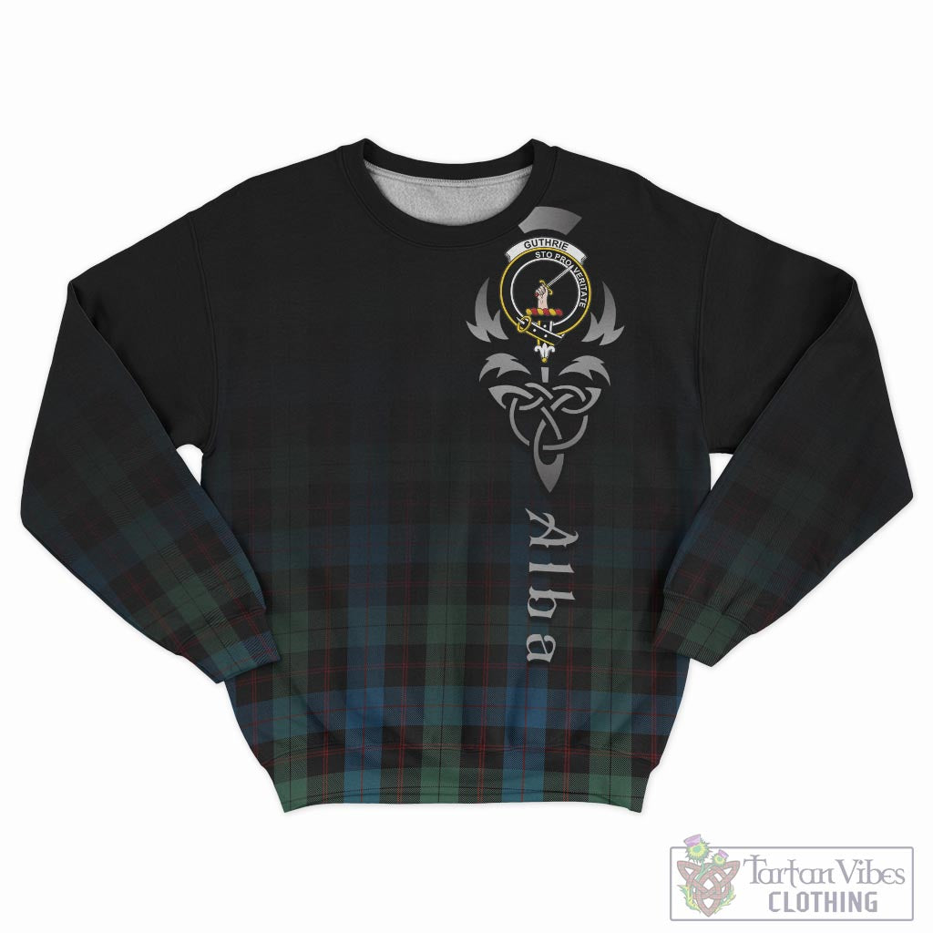 Tartan Vibes Clothing Guthrie Tartan Sweatshirt Featuring Alba Gu Brath Family Crest Celtic Inspired