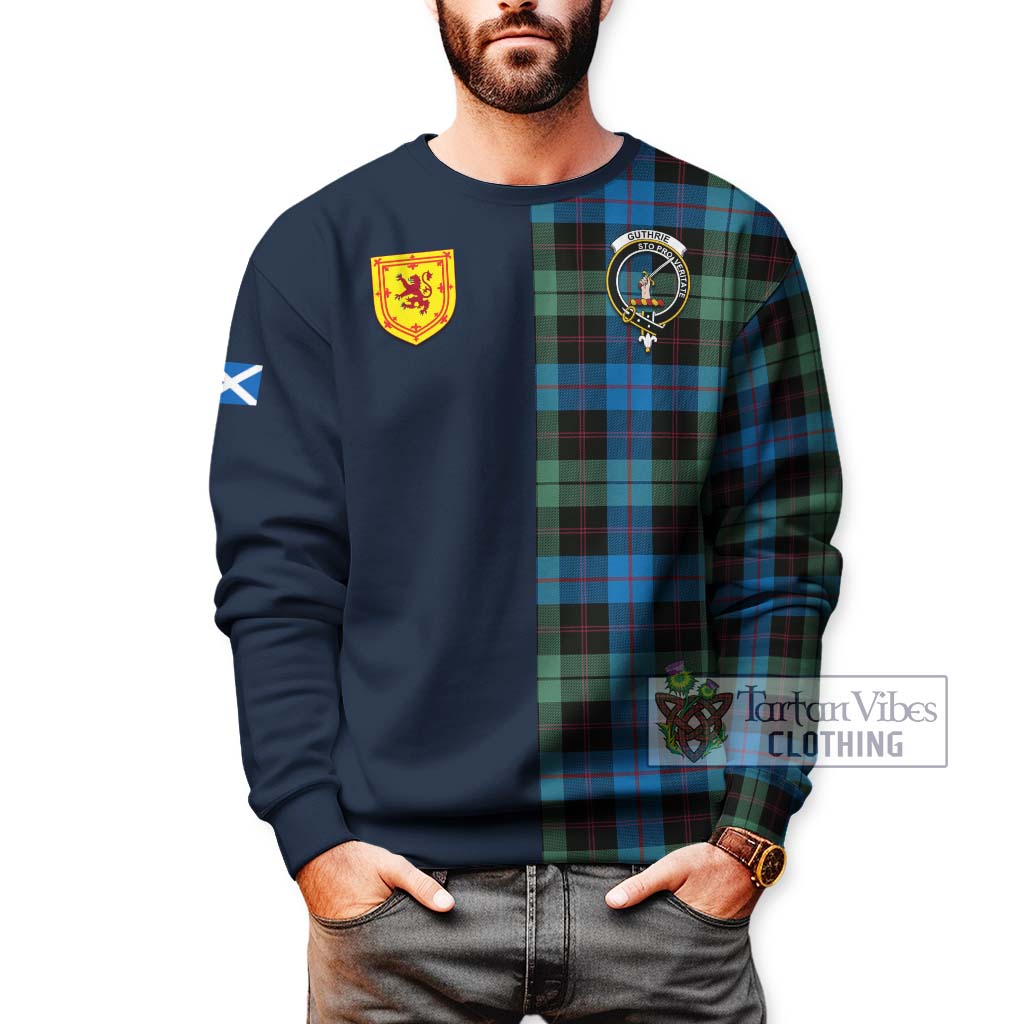 Tartan Vibes Clothing Guthrie Tartan Sweatshirt with Scottish Lion Royal Arm Half Style