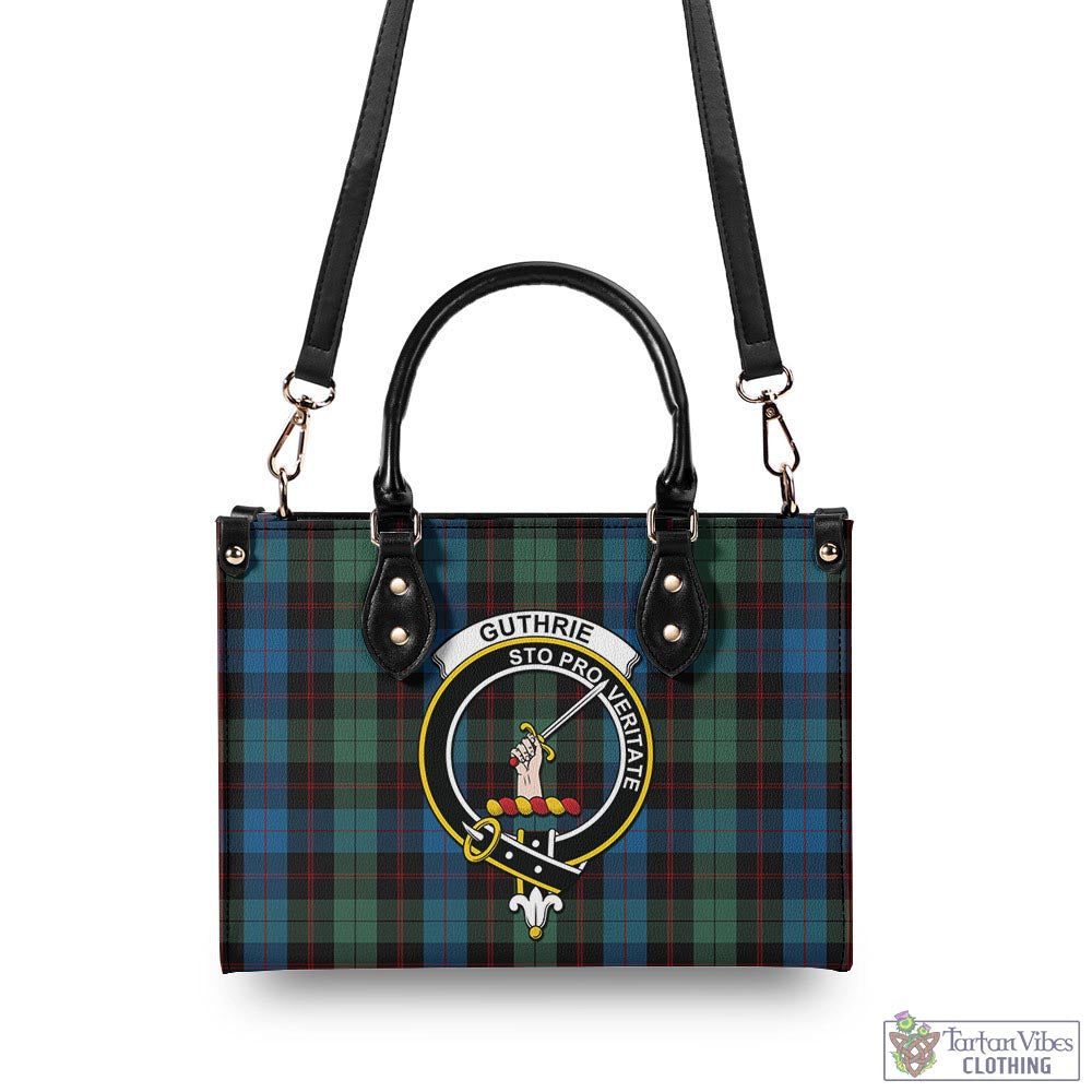 Tartan Vibes Clothing Guthrie Tartan Luxury Leather Handbags with Family Crest