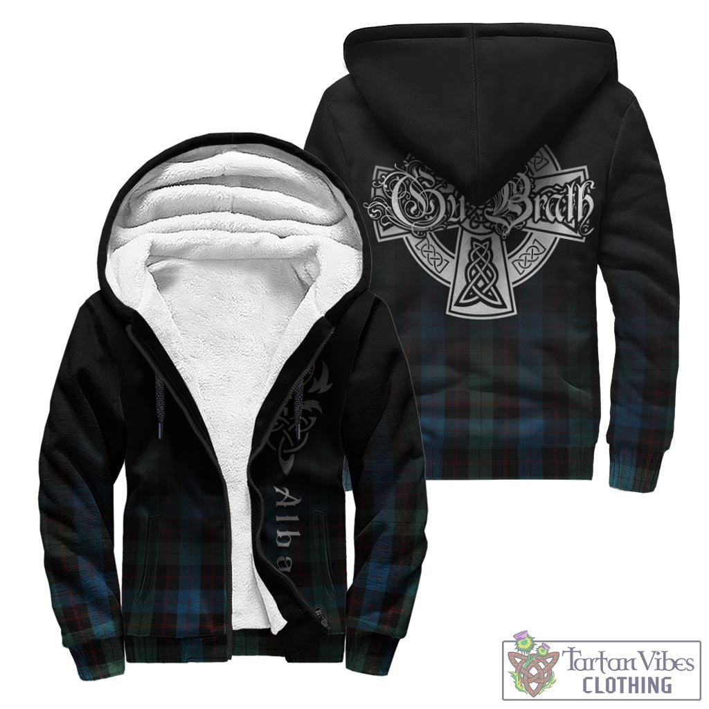 Tartan Vibes Clothing Guthrie Tartan Sherpa Hoodie Featuring Alba Gu Brath Family Crest Celtic Inspired