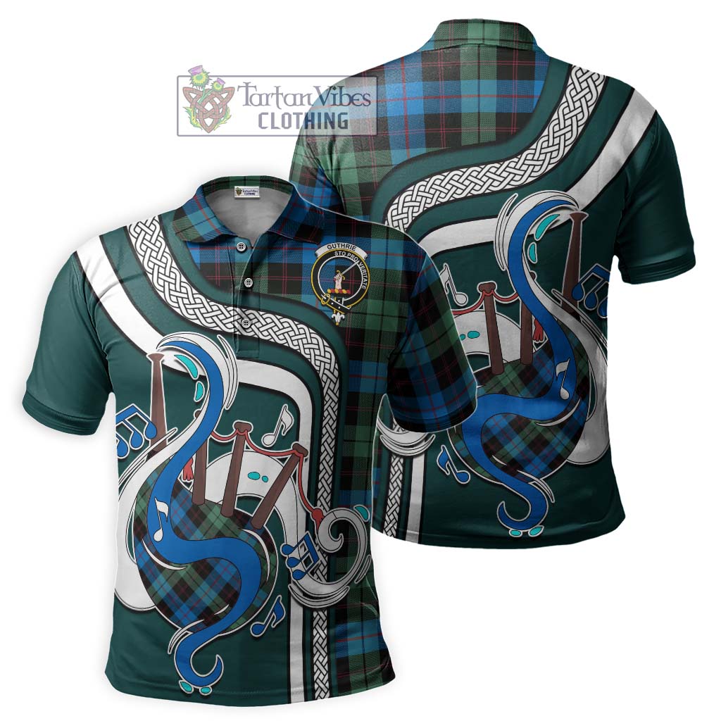 Tartan Vibes Clothing Guthrie Tartan Polo Shirt with Epic Bagpipe Style