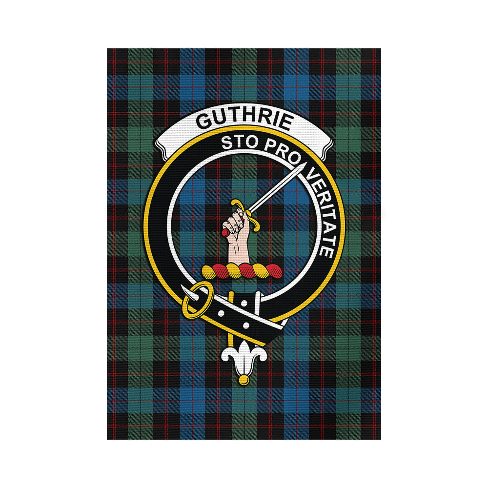 guthrie-tartan-flag-with-family-crest