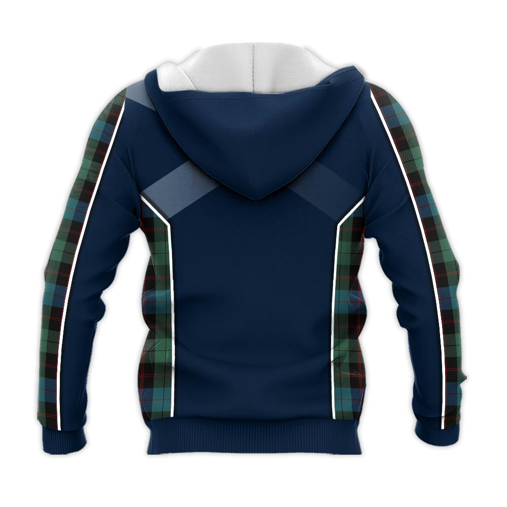 Tartan Vibes Clothing Guthrie Tartan Knitted Hoodie with Family Crest and Scottish Thistle Vibes Sport Style