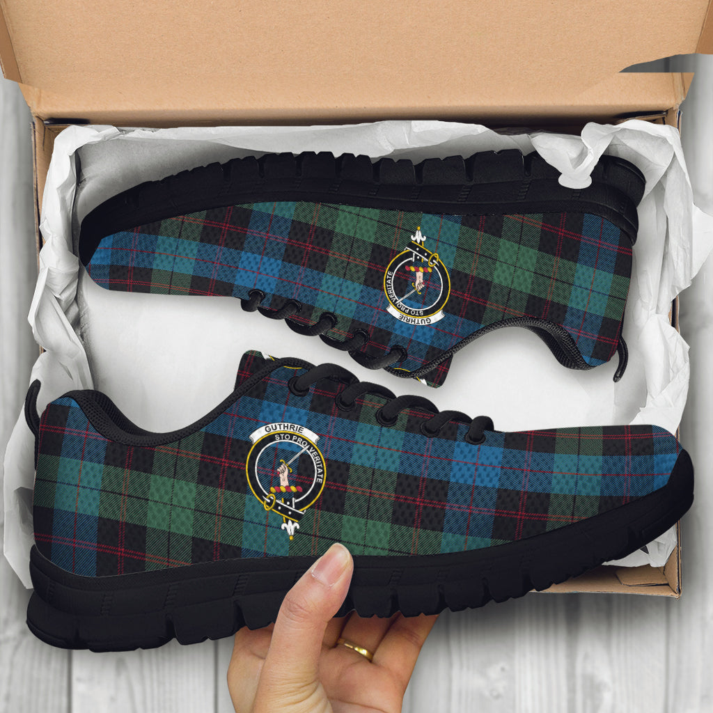 Guthrie Tartan Sneakers with Family Crest - Tartan Vibes Clothing