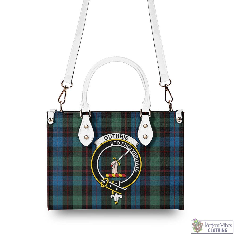 Tartan Vibes Clothing Guthrie Tartan Luxury Leather Handbags with Family Crest