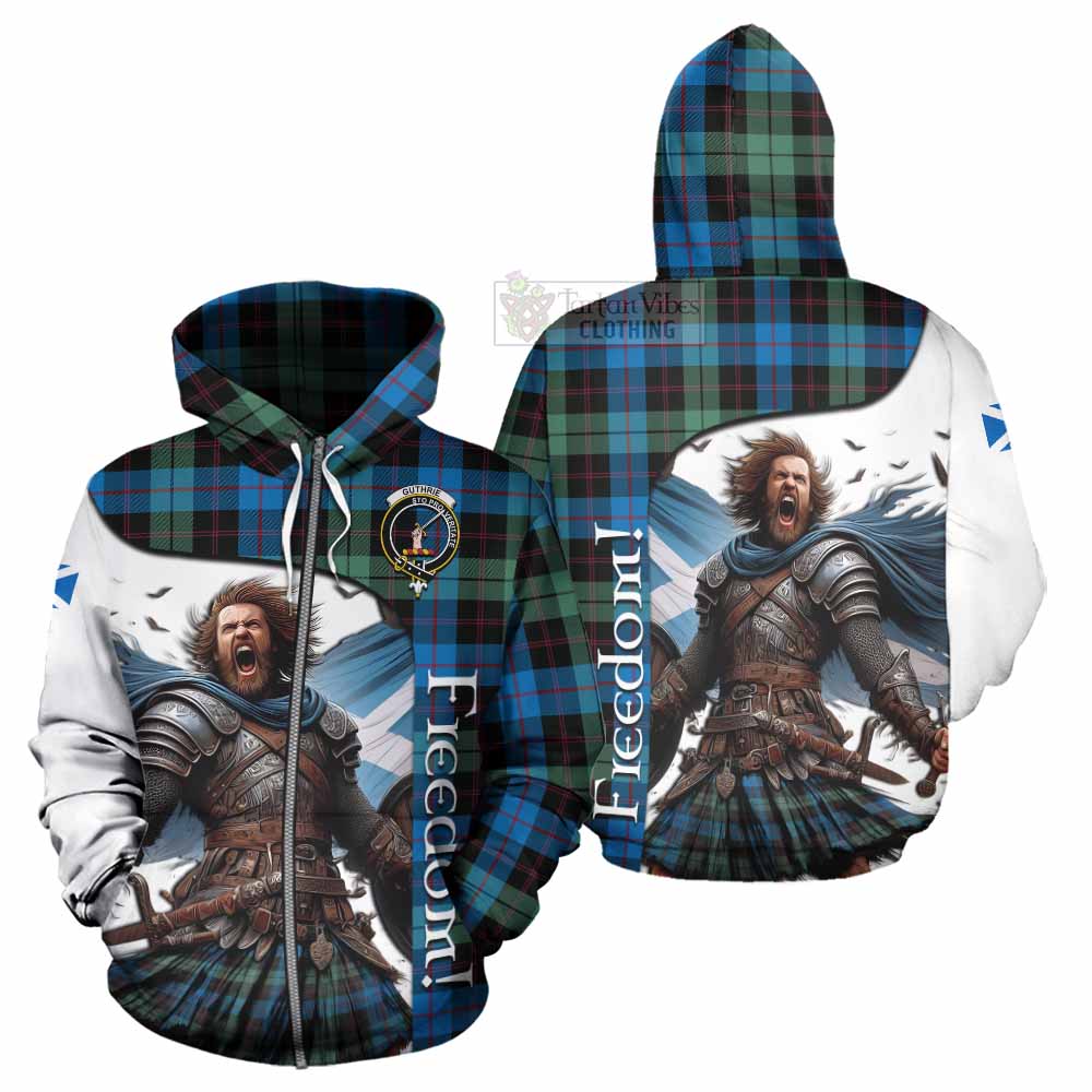 Tartan Vibes Clothing Guthrie Crest Tartan Hoodie Inspired by the Freedom of Scottish Warrior