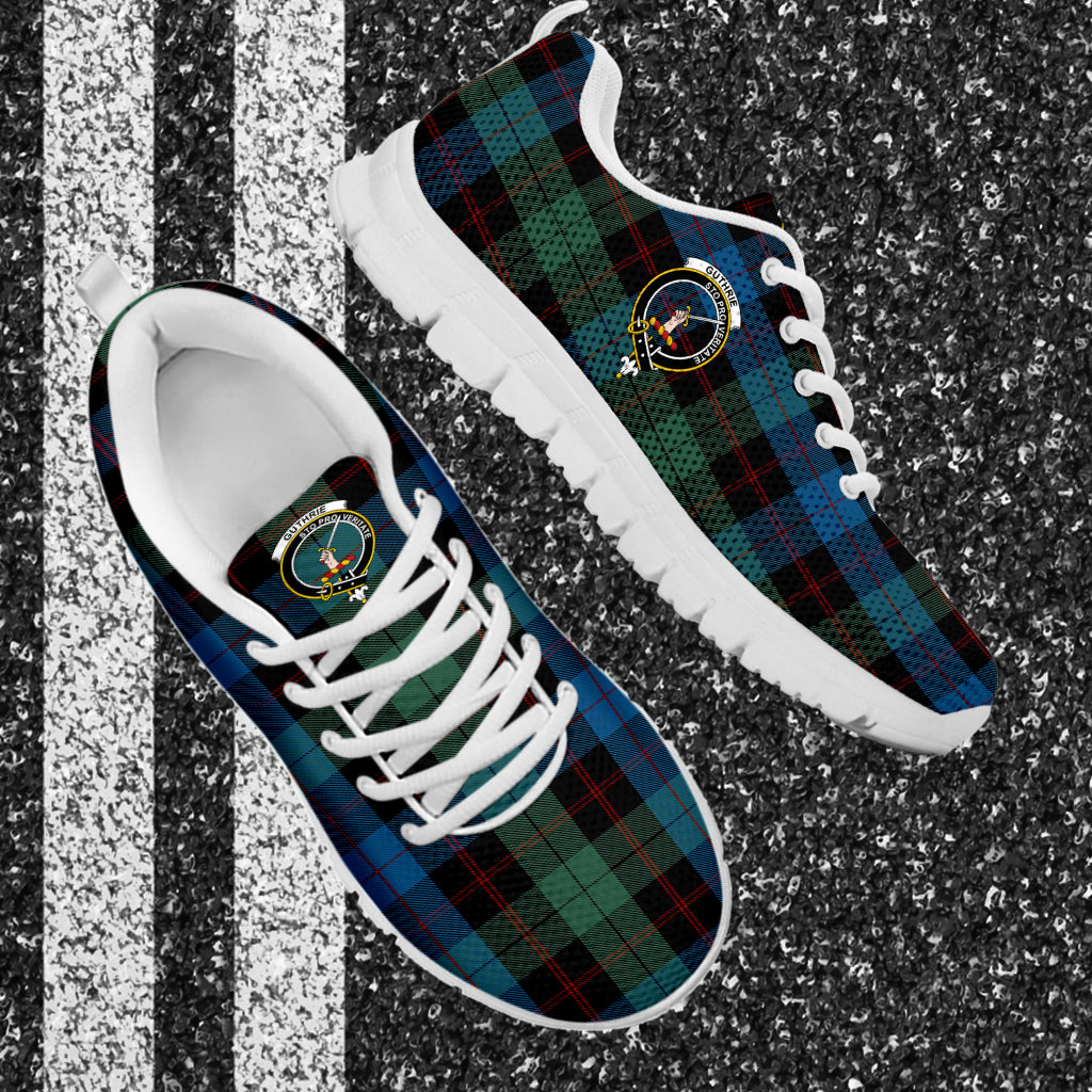 Guthrie Tartan Sneakers with Family Crest - Tartan Vibes Clothing