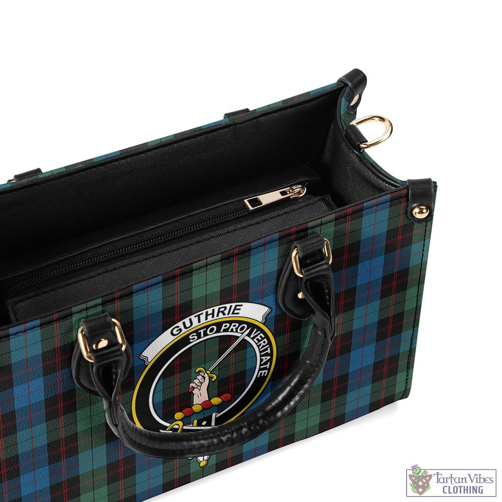 Tartan Vibes Clothing Guthrie Tartan Luxury Leather Handbags with Family Crest