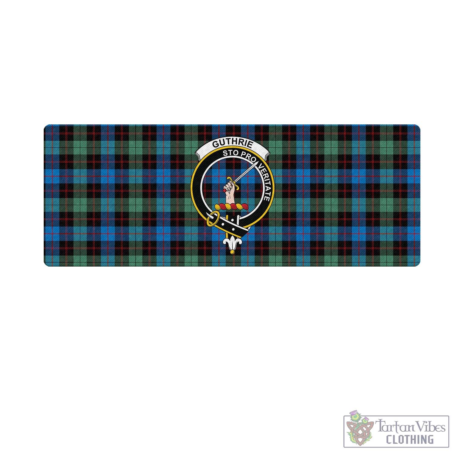 Tartan Vibes Clothing Guthrie Ancient Tartan Mouse Pad with Family Crest