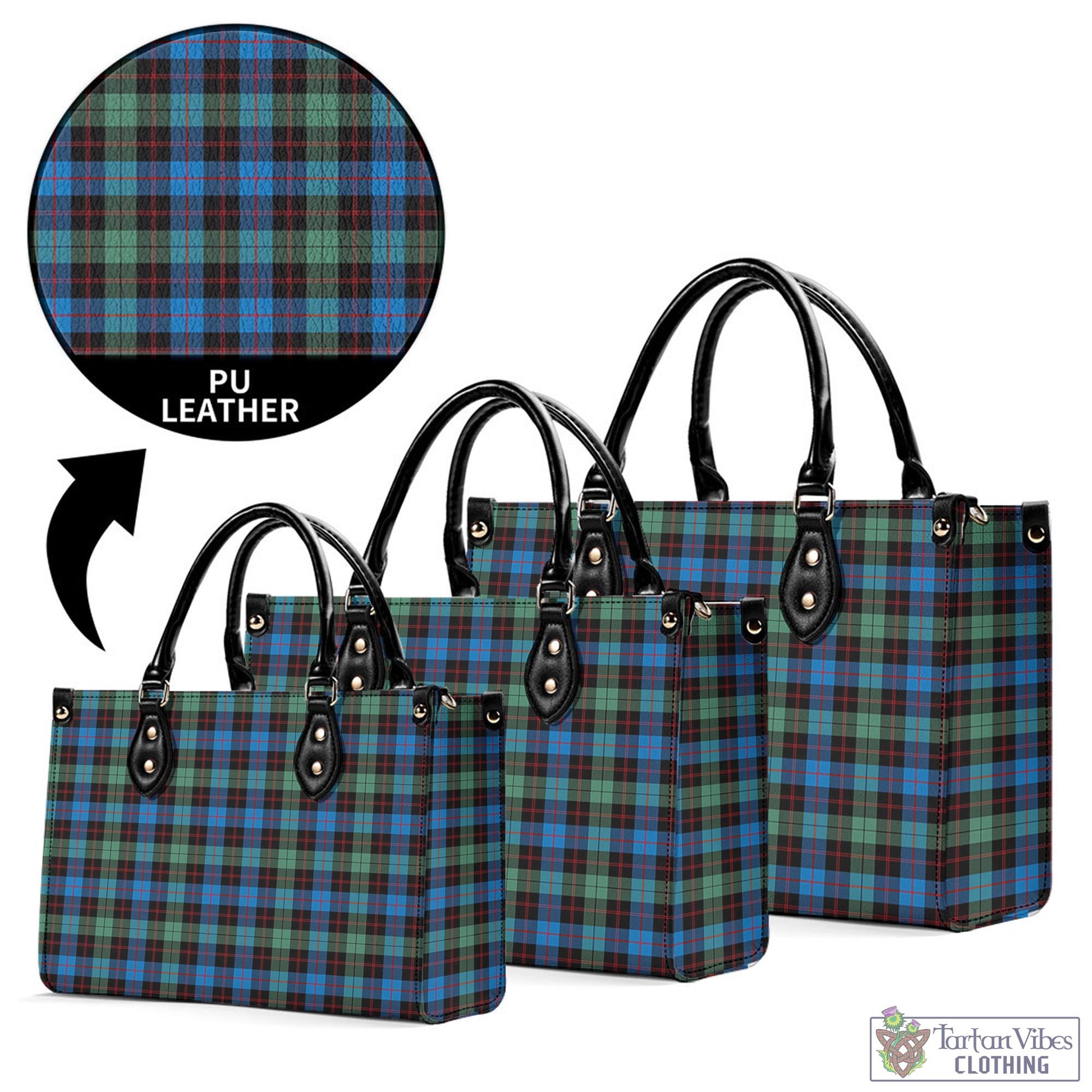 Tartan Vibes Clothing Guthrie Ancient Tartan Luxury Leather Handbags