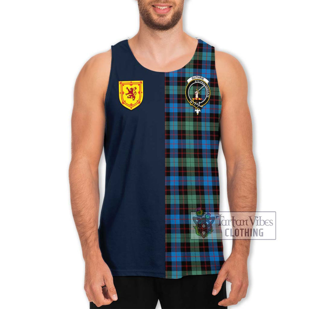 Tartan Vibes Clothing Guthrie Ancient Tartan Men's Tank Top with Scottish Lion Royal Arm Half Style