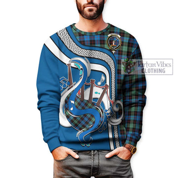 Guthrie Ancient Tartan Sweatshirt with Epic Bagpipe Style