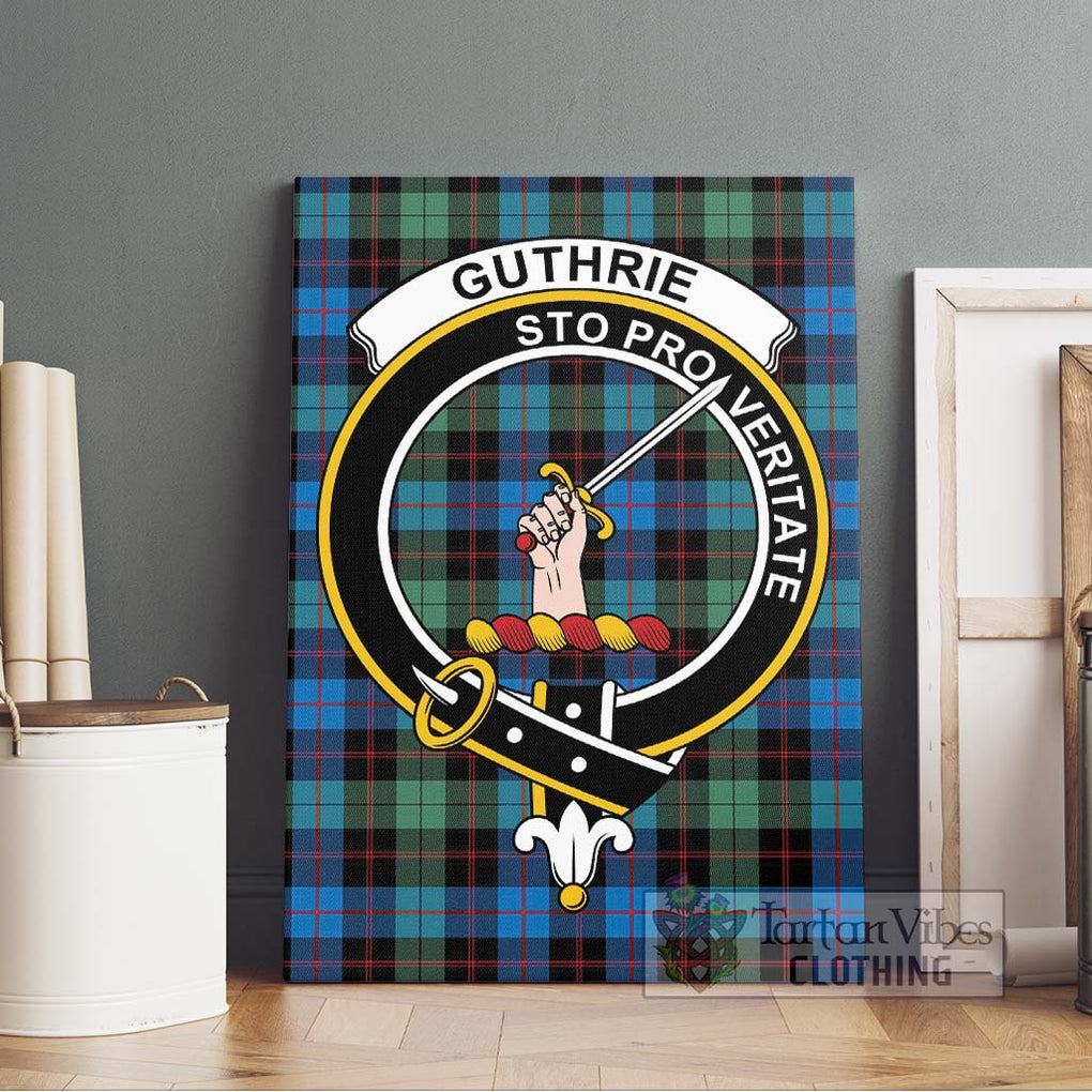 Guthrie Ancient Tartan Canvas Print Wall Art with Family Crest Without Frame - Tartan Vibes Clothing