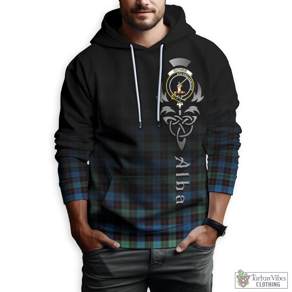 Tartan Vibes Clothing Guthrie Ancient Tartan Hoodie Featuring Alba Gu Brath Family Crest Celtic Inspired