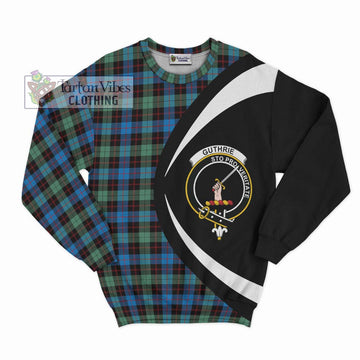 Guthrie Ancient Tartan Sweatshirt with Family Crest Circle Style