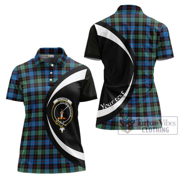 Guthrie Ancient Tartan Women's Polo Shirt with Family Crest Circle Style