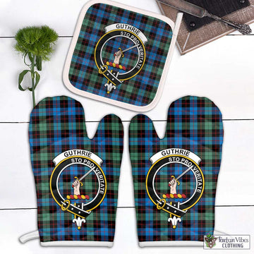 Guthrie Ancient Tartan Combo Oven Mitt & Pot-Holder with Family Crest