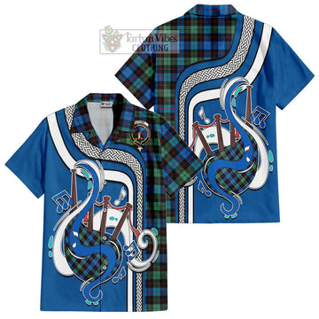 Guthrie Ancient Tartan Short Sleeve Button Shirt with Epic Bagpipe Style