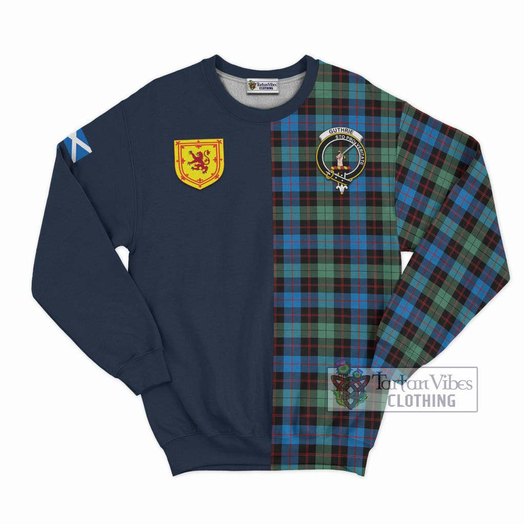 Tartan Vibes Clothing Guthrie Ancient Tartan Sweatshirt with Scottish Lion Royal Arm Half Style