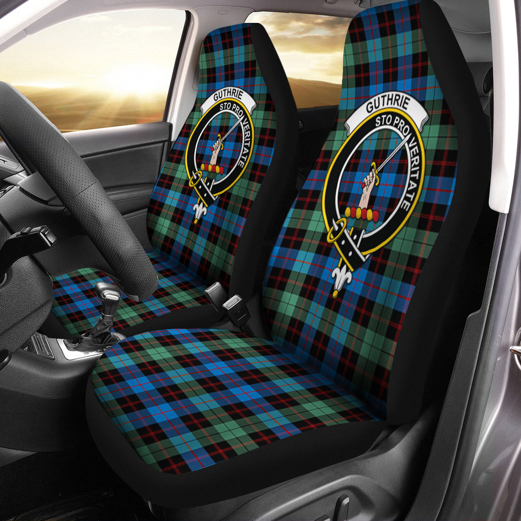 Guthrie Ancient Tartan Car Seat Cover with Family Crest One Size - Tartanvibesclothing