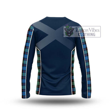 Guthrie Ancient Tartan Long Sleeve T-Shirt with Family Crest and Lion Rampant Vibes Sport Style