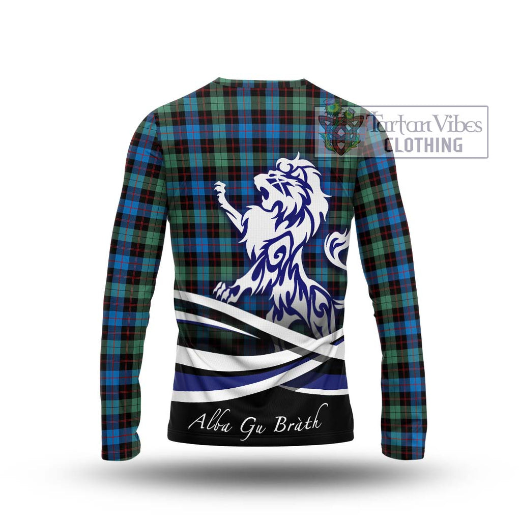 Guthrie Ancient Tartan Long Sleeve T-Shirt with Alba Gu Brath Regal Lion Emblem - Tartanvibesclothing Shop