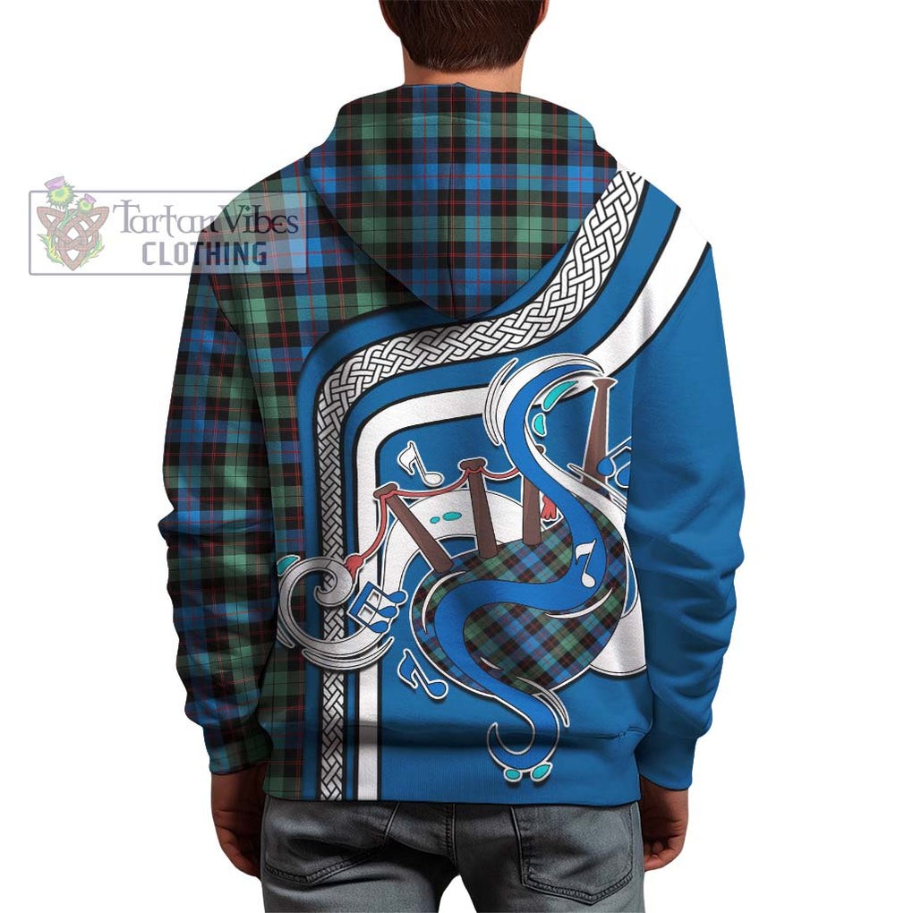 Guthrie Ancient Tartan Hoodie with Epic Bagpipe Style - Tartanvibesclothing Shop