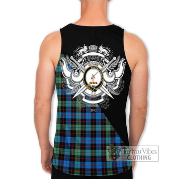 Guthrie Ancient Tartan Men's Tank Top with Family Crest and Military Logo Style