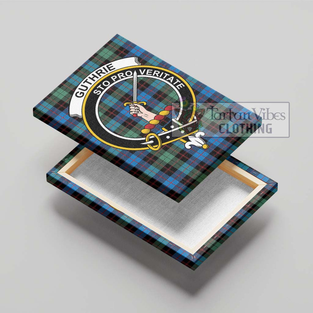 Guthrie Ancient Tartan Canvas Print Wall Art with Family Crest - Tartan Vibes Clothing