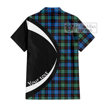 Guthrie Ancient Tartan Short Sleeve Button Up with Family Crest Circle Style