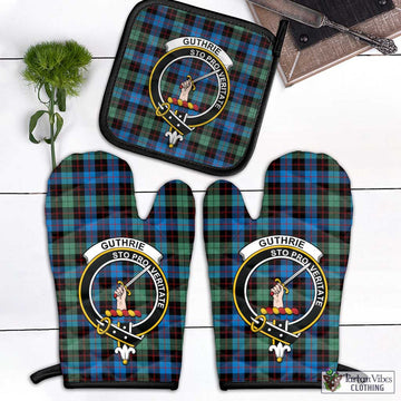 Guthrie Ancient Tartan Combo Oven Mitt & Pot-Holder with Family Crest