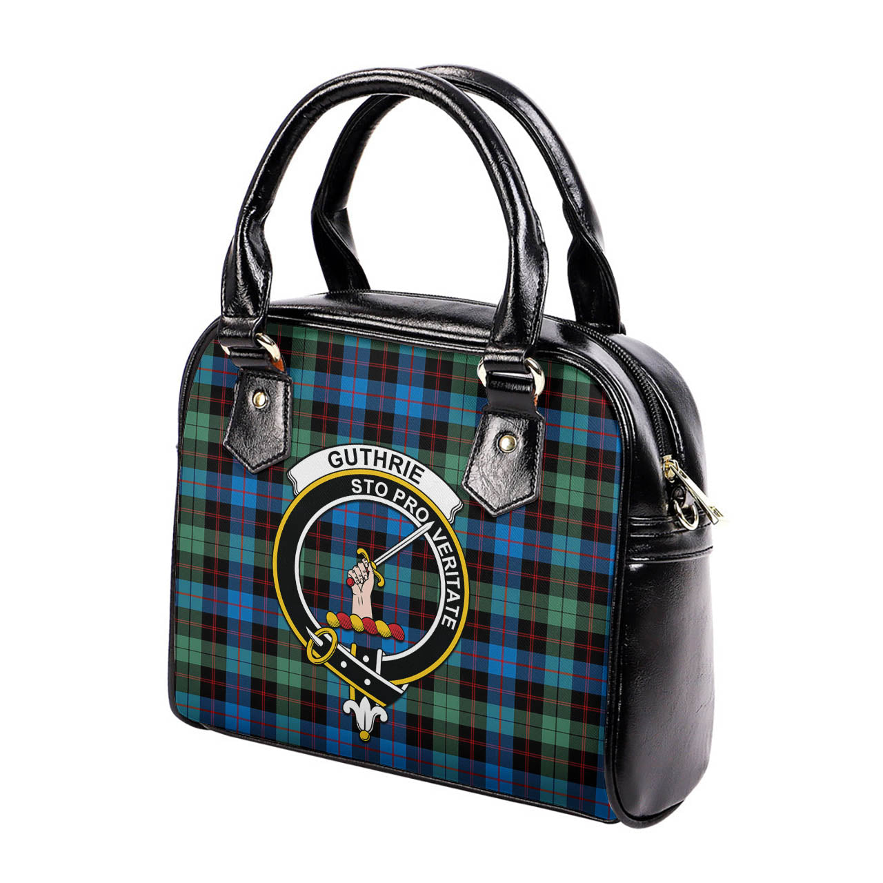 Guthrie Ancient Tartan Shoulder Handbags with Family Crest - Tartanvibesclothing