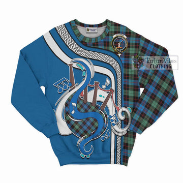 Guthrie Ancient Tartan Sweatshirt with Epic Bagpipe Style