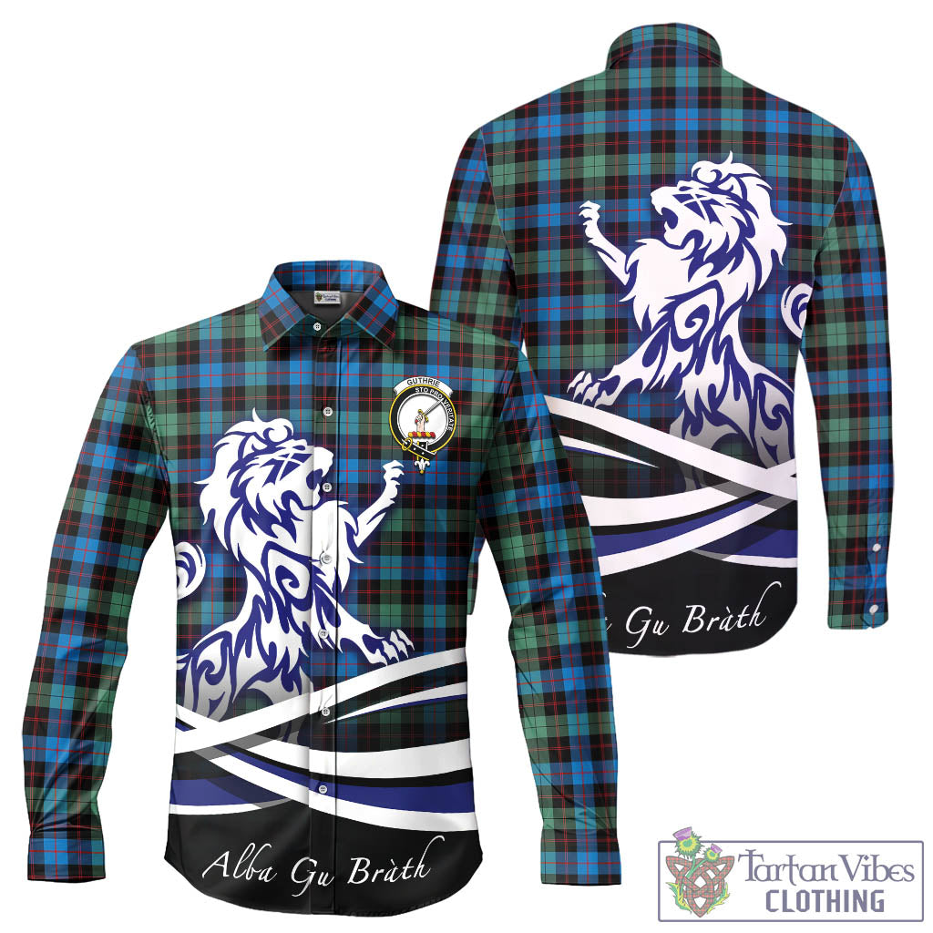 guthrie-ancient-tartan-long-sleeve-button-up-shirt-with-alba-gu-brath-regal-lion-emblem