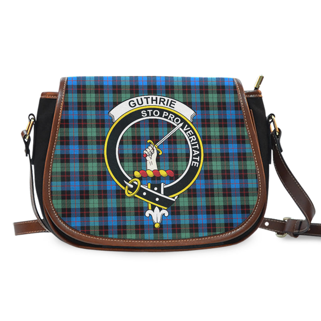 Guthrie Ancient Tartan Saddle Bag with Family Crest - Tartan Vibes Clothing